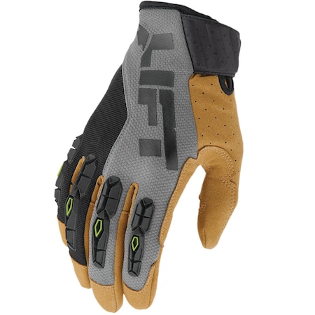 HANDLER Glove GreyBlack Dual Layer Fused Silicone PalmFingers